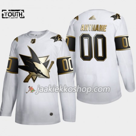 Lapsille NHL San Jose Sharks Pelipaita Custom Adidas 2019-20 Golden Edition Valkoinen Authentic